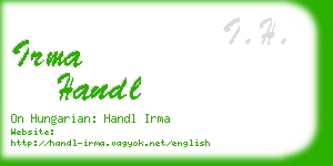 irma handl business card